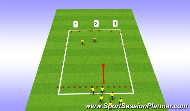 Football/Soccer Session Plan Drill (Colour): 2v2