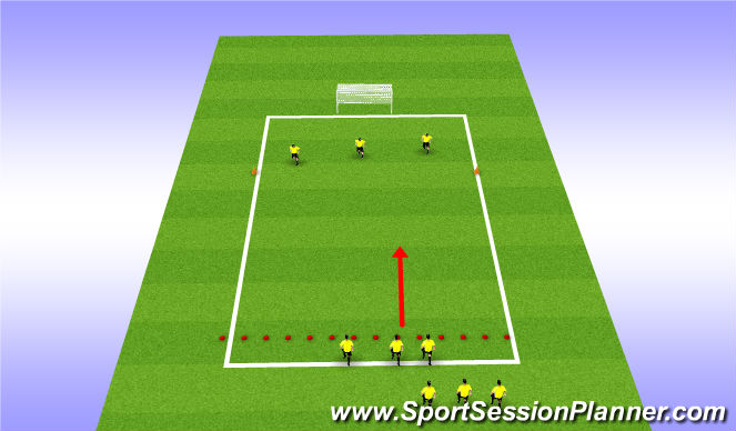 Football/Soccer Session Plan Drill (Colour): 3v3 end product