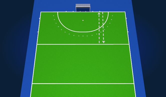 Hockey Session Plan Drill (Colour): Warming up - shuttle