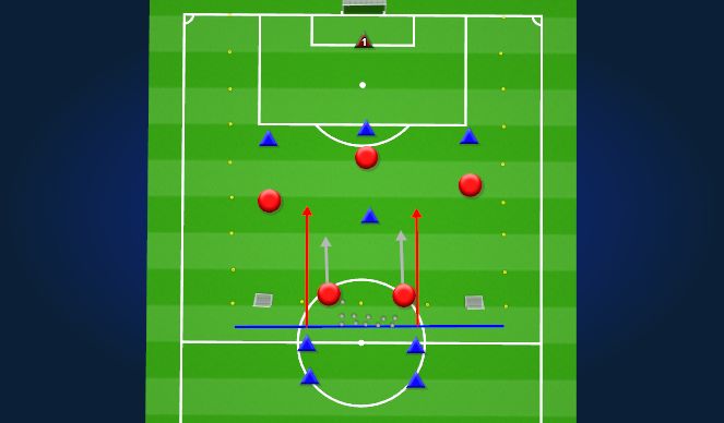 Football/Soccer Session Plan Drill (Colour): 7v5 with recovery defenders
