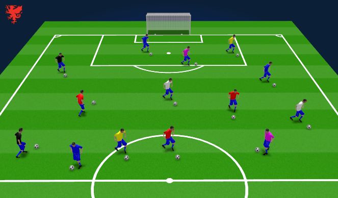 Football/Soccer Session Plan Drill (Colour): Ball Mastery
