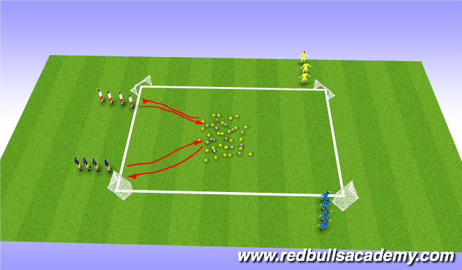 Football/Soccer Session Plan Drill (Colour): Krabby Patty