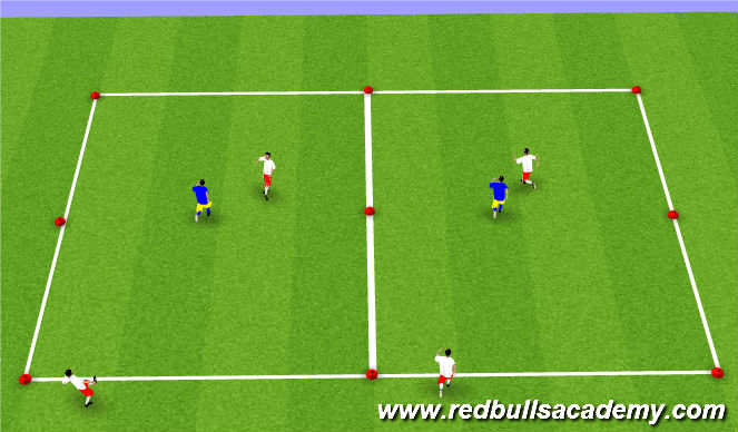 Football/Soccer Session Plan Drill (Colour): Technical Fully Opposed