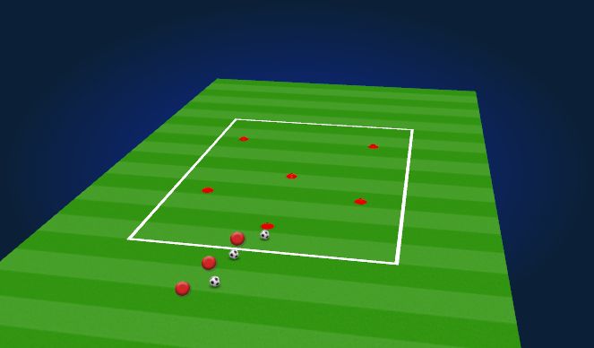Football/Soccer Session Plan Drill (Colour): DTB (Dominate the Ball) (Technical Activation)