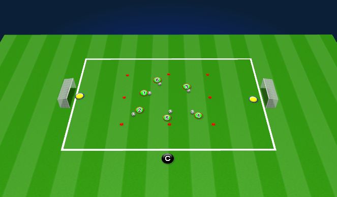 Football/Soccer Session Plan Drill (Colour): Bingo Pt 1 (Dribbling)