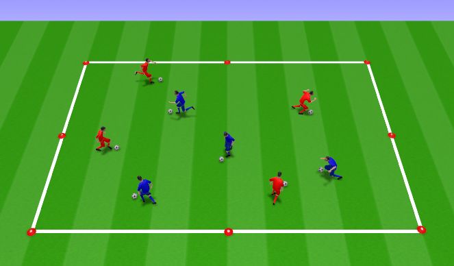 Football/Soccer Session Plan Drill (Colour): Core Skills