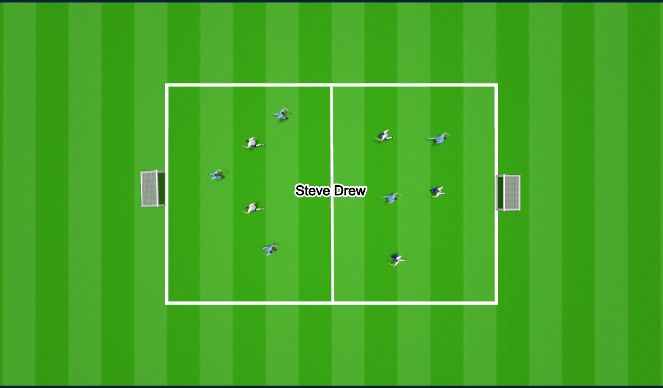 Football/Soccer Session Plan Drill (Colour): Keep it on the pitch