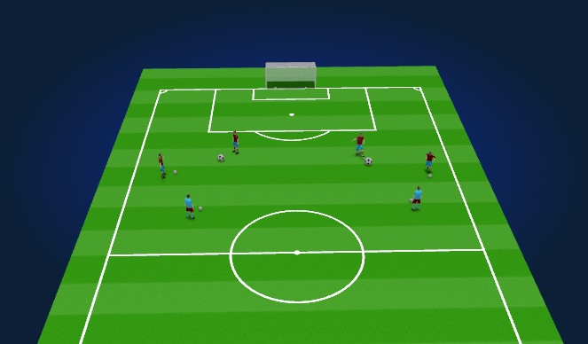 Football/Soccer Session Plan Drill (Colour): Jugling and Skills Technical