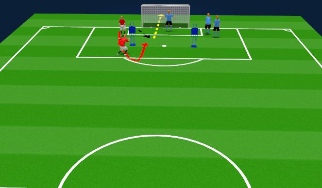 Football/Soccer Session Plan Drill (Colour): Red Bulls Header Challenge