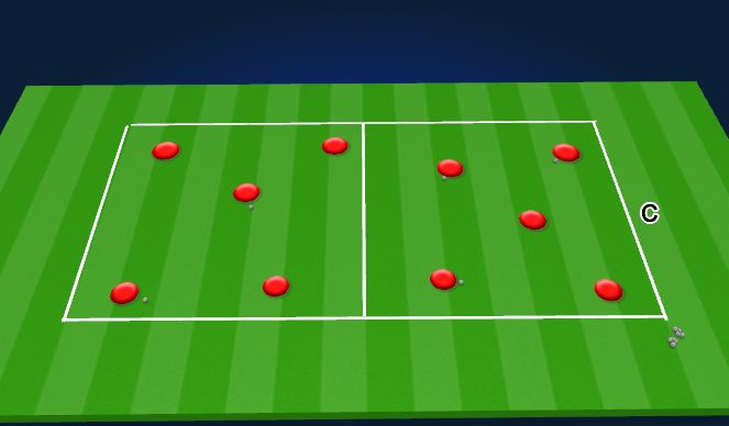 Football/Soccer Session Plan Drill (Colour): Warm up
