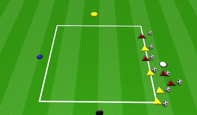 Fútbol Ejercicio del Plan de Sesiones (Color): Color dribble