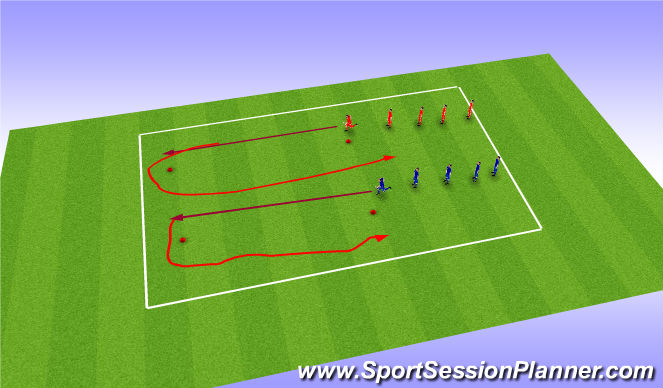 Football/Soccer Session Plan Drill (Colour): Warm Up
