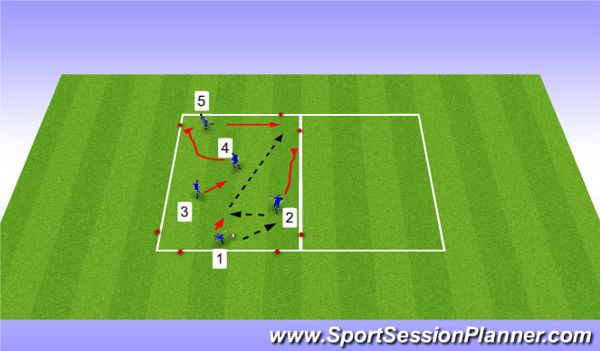 Football/Soccer Session Plan Drill (Colour): Warm-up (20 min)