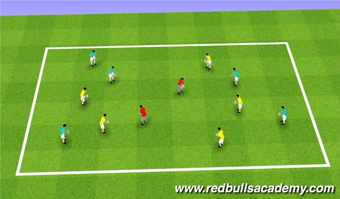 Football/Soccer Session Plan Drill (Colour): Juggling / Pop challenge