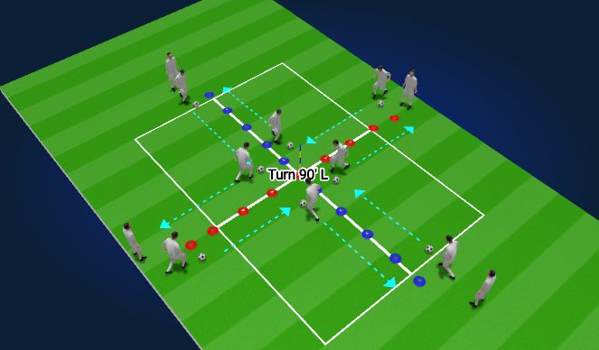 Football/Soccer Session Plan Drill (Colour): Foundations - In motion