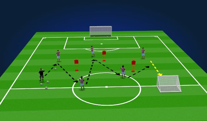 Football/Soccer Session Plan Drill (Colour): W drill