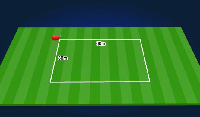Football/Soccer Session Plan Drill (Colour): Box Sprints 