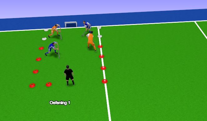 Hockey Ejercicio del Plan de Sesiones (Color): OEF2 Recht halen trainer