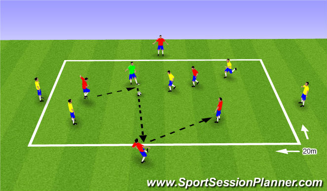 Football/Soccer Session Plan Drill (Colour): Skill Training