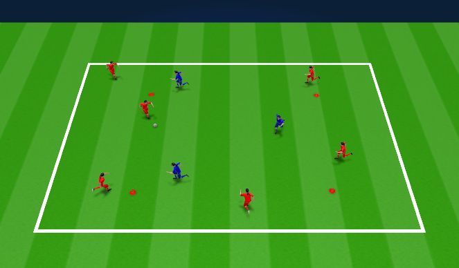 Football/Soccer Session Plan Drill (Colour): 6v3 Hold Possession