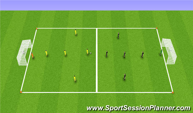 Football/Soccer Session Plan Drill (Colour): Scrimmage