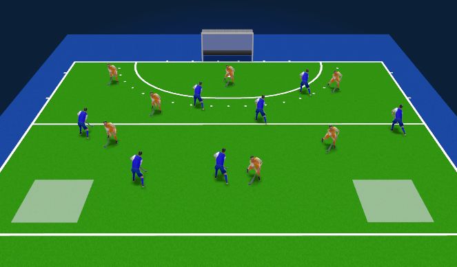Hockey Session Plan Drill (Colour): Partijtje - recht halen