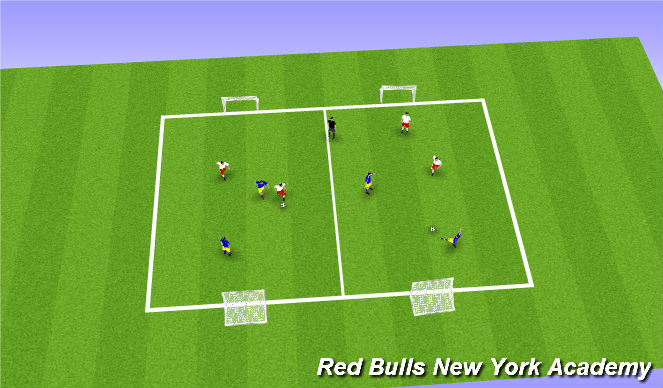 Football/Soccer Session Plan Drill (Colour): Conditioned Game