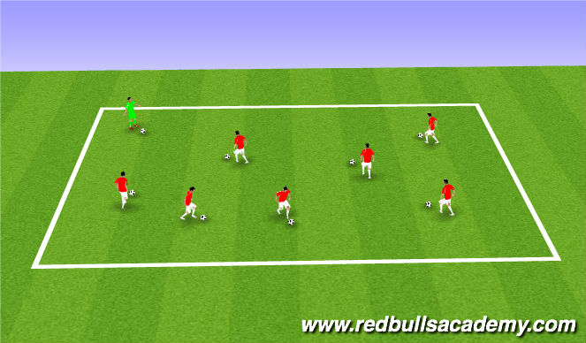 Football/Soccer Session Plan Drill (Colour): Warm Up