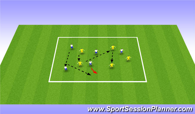 Football/Soccer Session Plan Drill (Colour): Warm Up