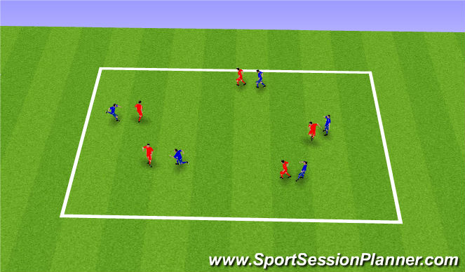 Football/Soccer Session Plan Drill (Colour): Warm Up