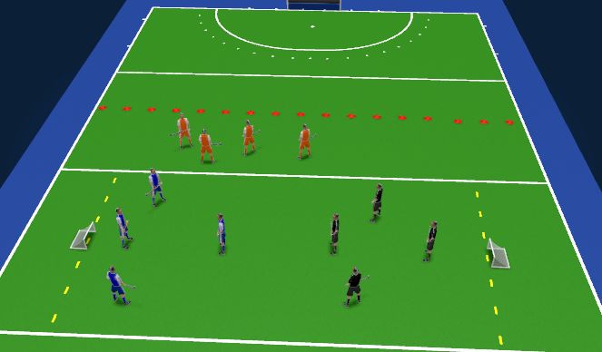 Hockey Session Plan Drill (Colour): Exercise Two: 6.10-7.10pm