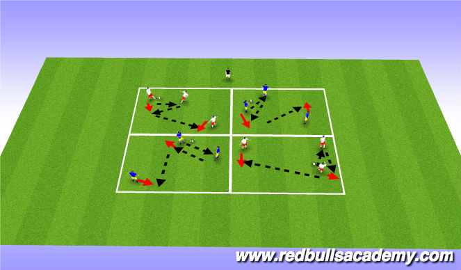 Football/Soccer Session Plan Drill (Colour): I. Warm-up
