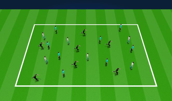 Football/Soccer Session Plan Drill (Colour): 6(+6)v6