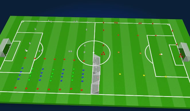 Football/Soccer Session Plan Drill (Colour): Warm Up/Stretch