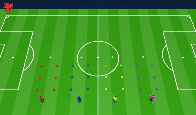 Football/Soccer Session Plan Drill (Colour): Technical 1