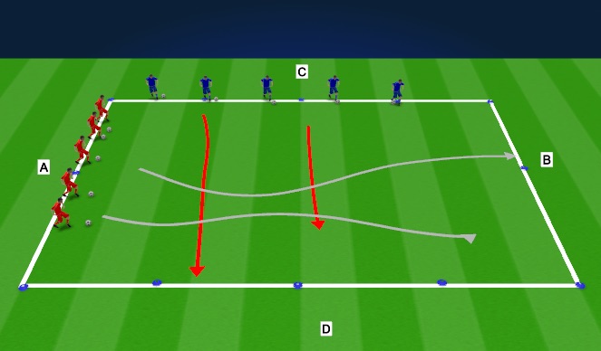 Football/Soccer Session Plan Drill (Colour): Warm Up