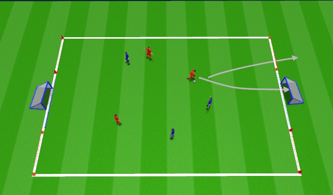 Football/Soccer Session Plan Drill (Colour): Conditioned game