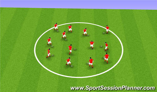 Football/Soccer Session Plan Drill (Colour): Warm Up 1