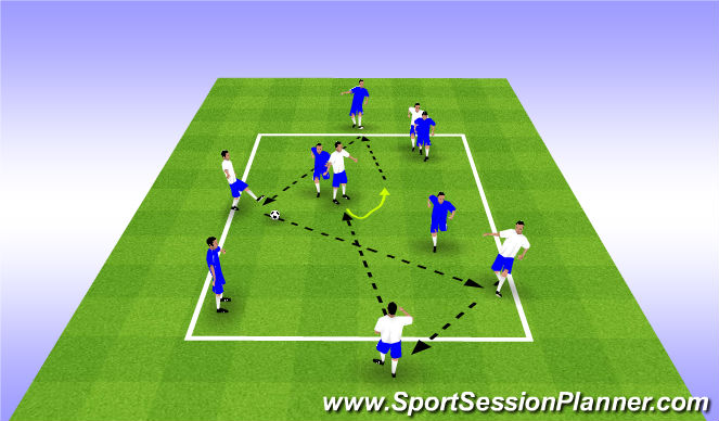 Football/Soccer Session Plan Drill (Colour): Skill Game