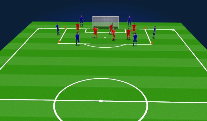 Football/Soccer Session Plan Drill (Colour): Dribbling & Passing Warm UP