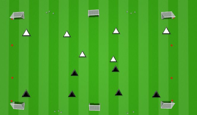 Football/Soccer Session Plan Drill (Colour): Screen 3- 6 Goal Game