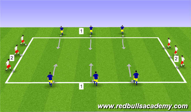 Football/Soccer Session Plan Drill (Colour): Warm up