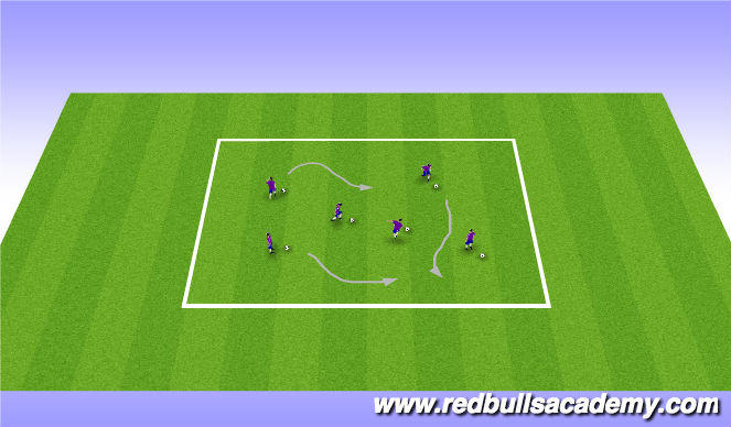 Football/Soccer Session Plan Drill (Colour): Warm up