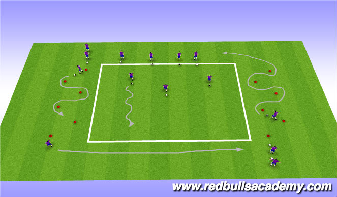 Football/Soccer Session Plan Drill (Colour): Technical