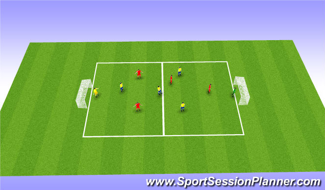 Football/Soccer Session Plan Drill (Colour): Skill Game
