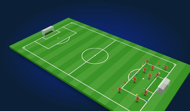 Football/Soccer Session Plan Drill (Colour): Warm up