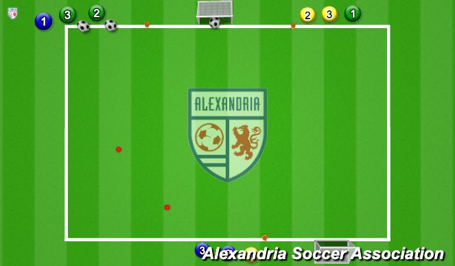 Football/Soccer Session Plan Drill (Colour): 1v1 Pressing
