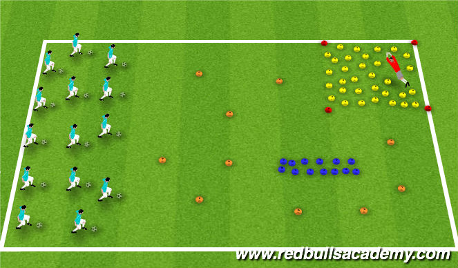 Football/Soccer Session Plan Drill (Colour): Sleeping Giant