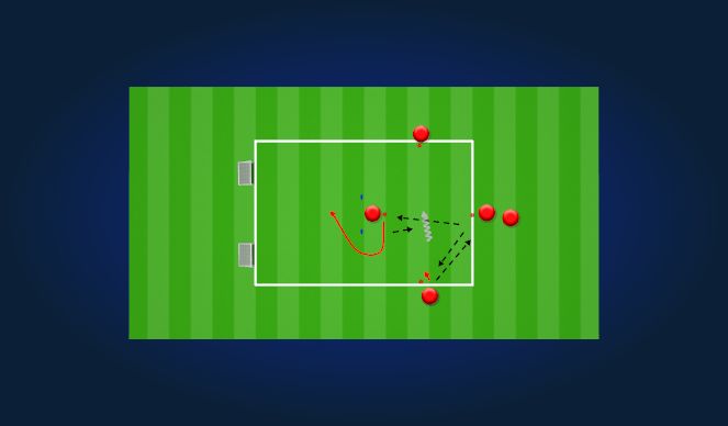 Football/Soccer Session Plan Drill (Colour): 9 to 7 interchange