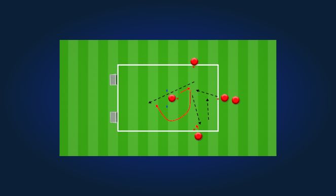 Football/Soccer Session Plan Drill (Colour): 10 (Halfspace)